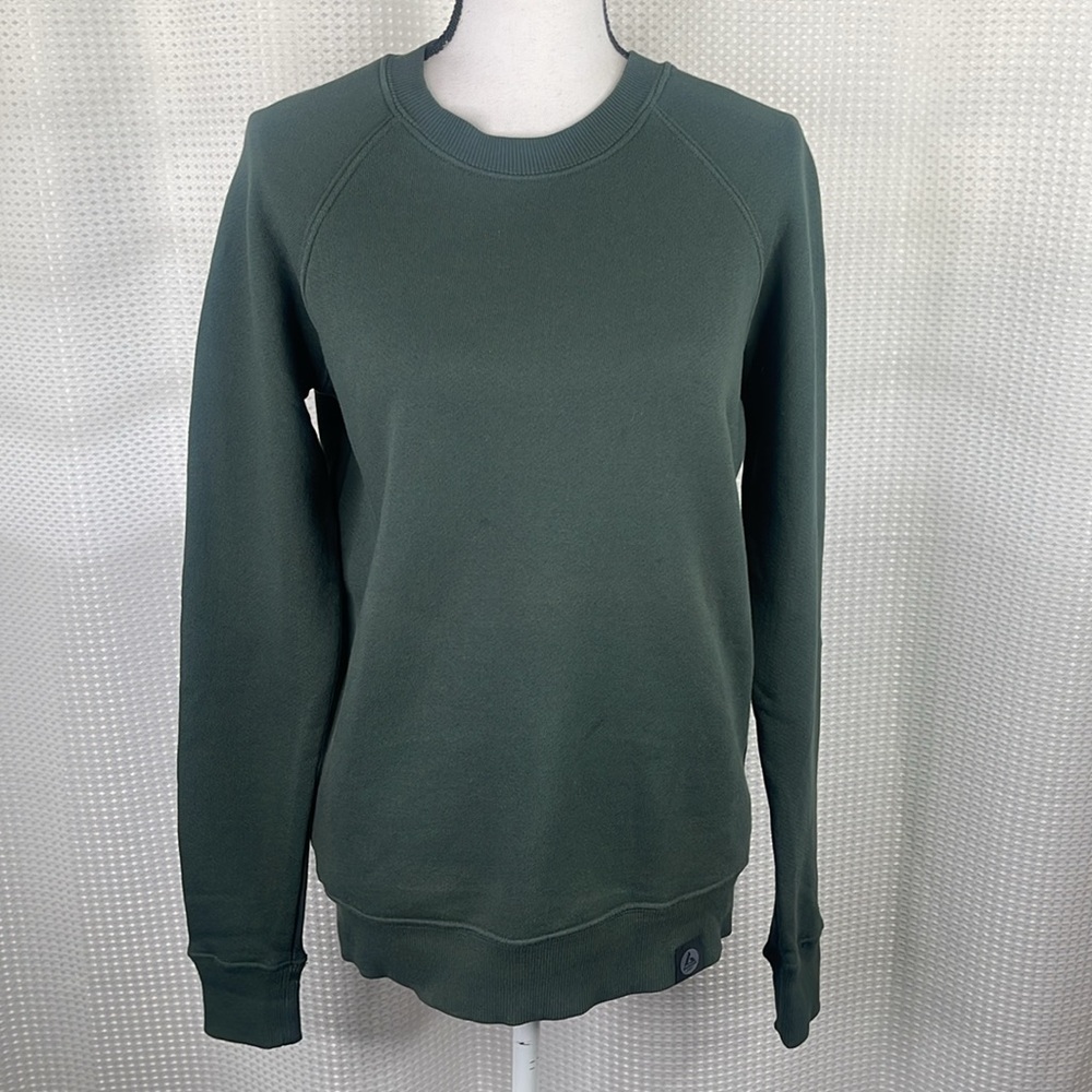 American Giant Crewneck Sweatshirt Crew Neck Fleece Cotton Green Sz XS - Picture 2 of 10